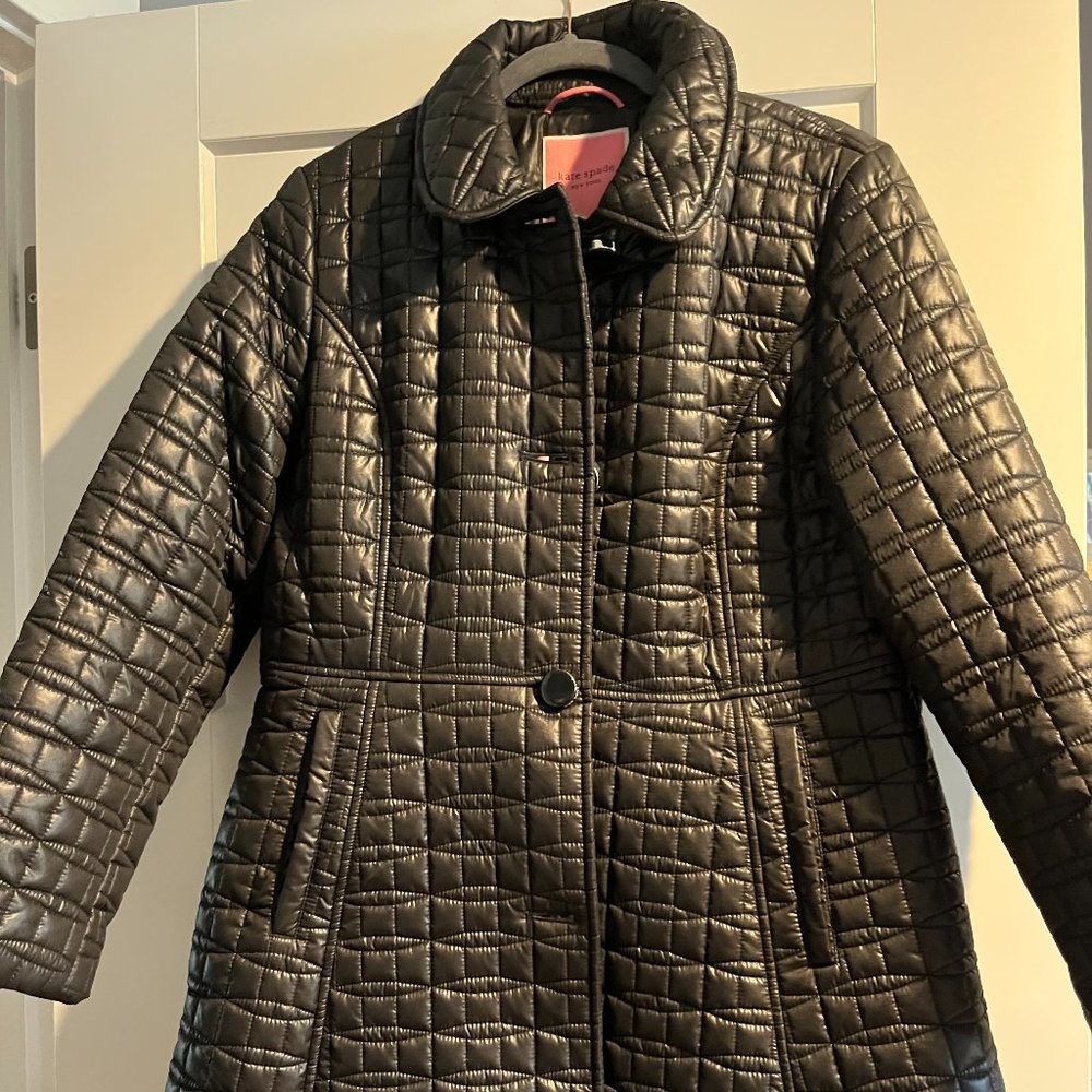 Kate Spade Womens Black Quilted Jacket